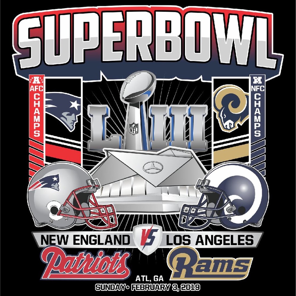 Super Bowl t-shirts XXL Rams vrs Patriots🔥🔥